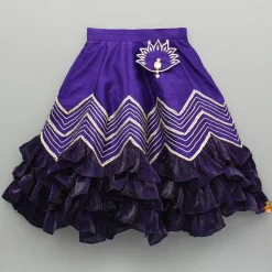 Best Purple Embroidered Top And Lehenga With Attached Pouch And Dupatta Ethnic Wear | Lehengas & Ghagras
