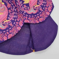 Clearance Purple Ethnic Kurta With Printed Open Jacket And White Pyjama BOY Indian Ethnic Wear | Ethnic Sets