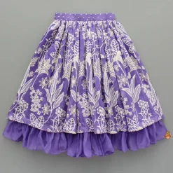 Discount Purple Halter Neck Top And Thread Embroidered Lehenga Ethnic Wear | Lehengas & Ghagras