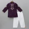 Sale Purple Kurta With Dori Embroidery And Pyjama BOY Indian Ethnic Wear | Ethnic Sets