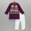Best Purple Kurta With Embroidered Jacket And Pyjama BOY Indian Ethnic Wear | Ethnic Sets