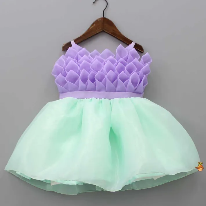 Best Purple Rose Petal Dual Tone Dress With Detachable Bow Dresses & Sets | Dresses
