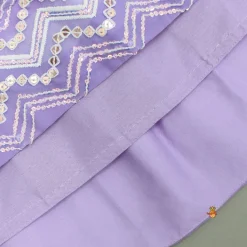 Clearance Purple Sequin Embroidered One Shoulder Top And Lehenga Ethnic Wear | Lehengas & Ghagras