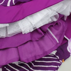 Hot Purple Stylish Printed Embellished Top And Flared Lehenga Ethnic Wear | Lehengas & Ghagras
