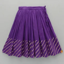 Discount Purple Top And Embroidered Jacket With Lehenga And Dupatta Ethnic Wear | Lehengas & Ghagras