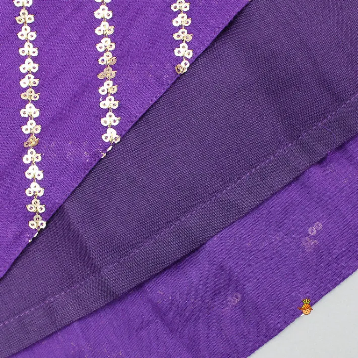 Discount Purple Top And Embroidered Jacket With Lehenga And Dupatta Ethnic Wear | Lehengas & Ghagras