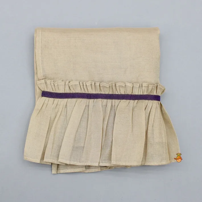 Sale Purple Yoke-Embroidered Shimmery Top And Lehenga With Dupatta Ethnic Wear | Lehengas & Ghagras