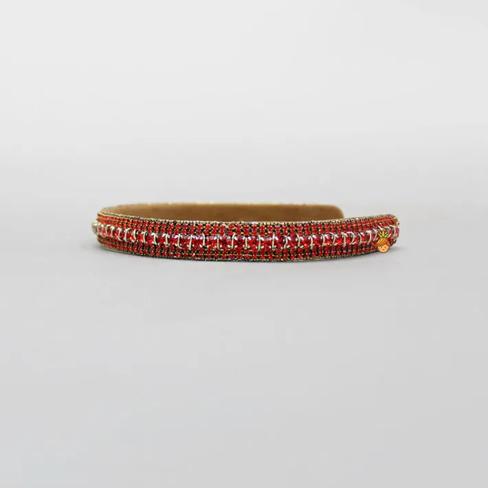 Sale Red Artificial Stones Embellished Hairband Hair Accessories | Hair Bands
