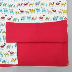Fashion Red Buttons Adorned Printed Off White Jacket BOY Indian Ethnic Wear | Ethnic Jackets