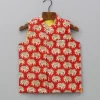 Clearance Red Elephant Printed Jacket BOY Indian Ethnic Wear | Ethnic Jackets