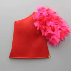 Best Red Embellished One Shoulder Dress Dresses & Sets | Dresses