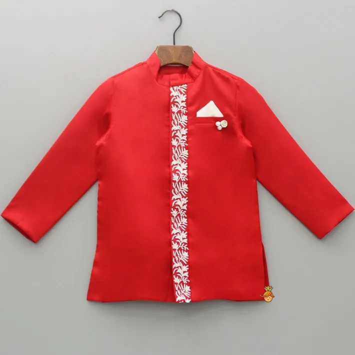 Best Red Embroidered Sherwani And Pyjama BOY Indian Ethnic Wear | Sherwani Sets