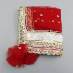 Discount Red Gota Lace Work Embroidered Top And Lehenga With Dupatta Ethnic Wear | Lehengas & Ghagras