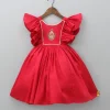 Clearance Red Hand Embroidered Frilly Dress Dresses & Sets | Dresses