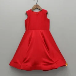 Best Red Kurti With Embroidered Shoulder Flap Jacket Ethnic Wear | Kurtis & Jumpsuits