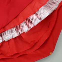 Best Red Kurti With Embroidered Shoulder Flap Jacket Ethnic Wear | Kurtis & Jumpsuits