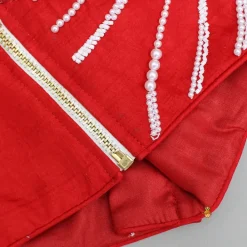 Outlet Red One Shoulder Embellished Top With Attached Dupatta And Stylish Lehenga Ethnic Wear | Lehengas & Ghagras
