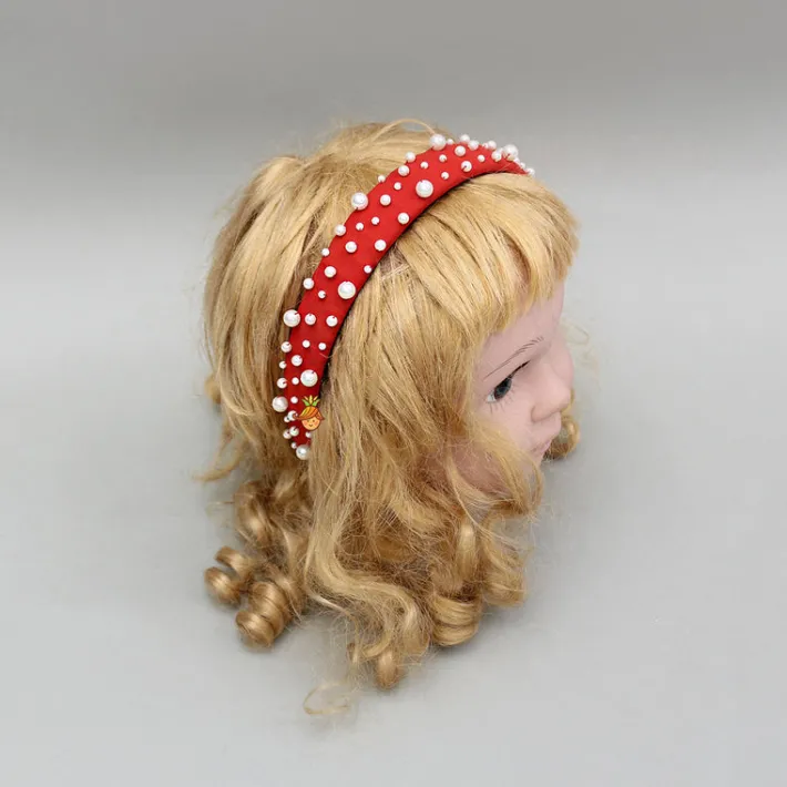 Sale Red Pearls Embellished Hairband Hair Accessories | Hair Bands