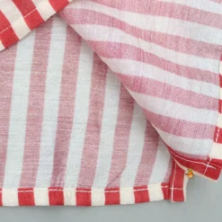 Hot Red Striped Kurta With Embroidered Patch And Pyjama BOY Indian Ethnic Wear | Ethnic Sets