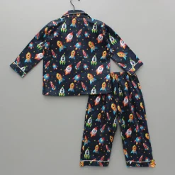 Best Rocket Ship Printed Sleepwear Set BOY Sleep Wear | Sleepwear