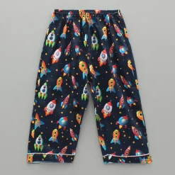Best Rocket Ship Printed Sleepwear Set BOY Sleep Wear | Sleepwear