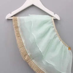 Sale Round Layered Green Dupatta Ethnic Wear
