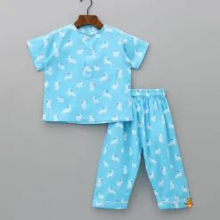 New Round Neck Blue Printed Sleepwear BOY Sleep Wear | Sleepwear