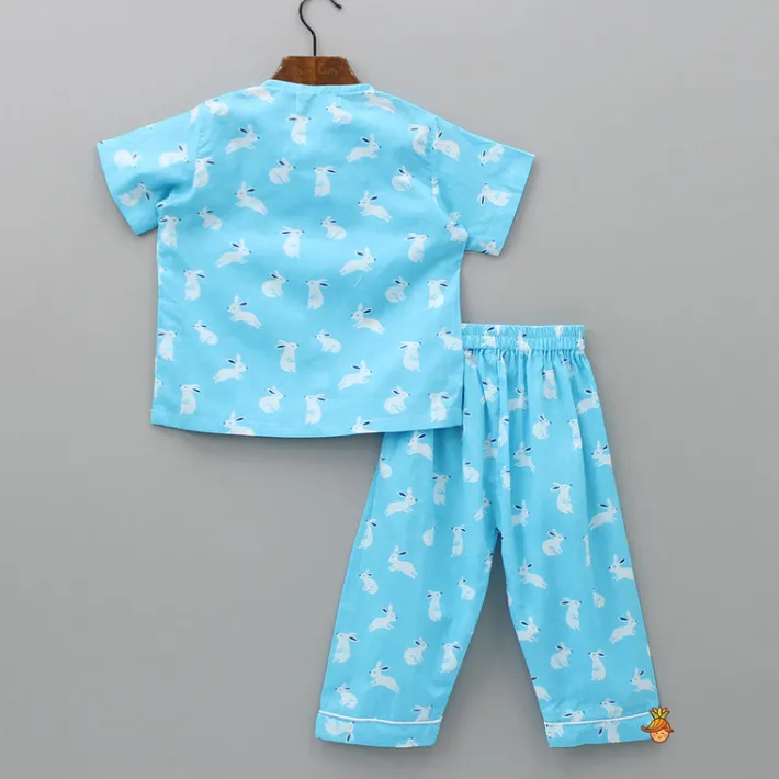 New Round Neck Blue Printed Sleepwear BOY Sleep Wear | Sleepwear