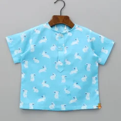 New Round Neck Blue Printed Sleepwear BOY Sleep Wear | Sleepwear