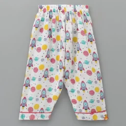 Outlet Round Neck Cotton Space Theme Printed Sleepwear BOY Sleep Wear | Sleepwear