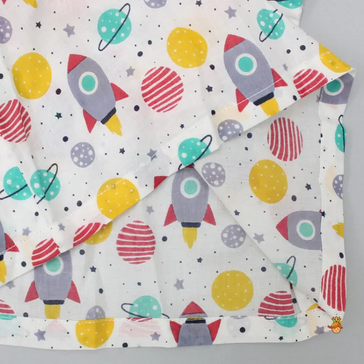 Outlet Round Neck Cotton Space Theme Printed Sleepwear BOY Sleep Wear | Sleepwear