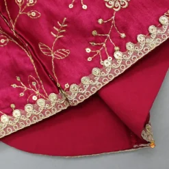 Outlet Round Neck Embroidered Pink Top And Bandhani Printed Multicolour Lehenga With Matching Dupatta Ethnic Wear | Lehengas & Ghagras