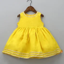 Discount Round Neck Yellow Kurti With Heavy Embroidered Jacket Ethnic Wear | Kurtis & Jumpsuits