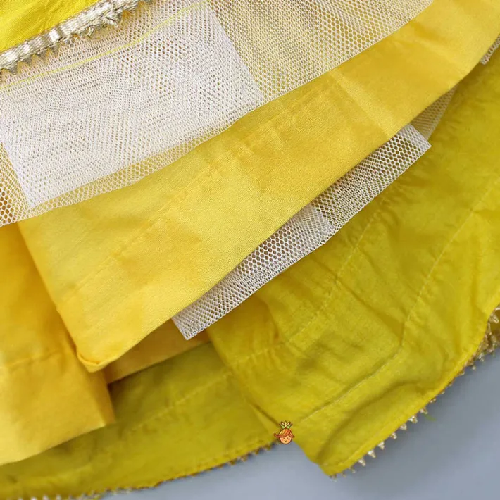 Fashion Round Neck Yellow Kurti With Heavy Embroidered Jacket Ethnic Wear | Kurtis & Jumpsuits