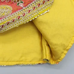 Discount Round Neck Yellow Kurti With Heavy Embroidered Jacket Ethnic Wear | Kurtis & Jumpsuits
