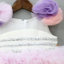 New Ruffle Net Sequin Work Dress Dresses & Sets | Dresses