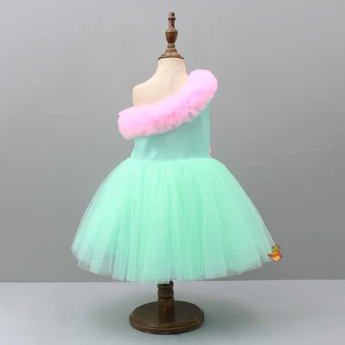 Hot Ruffled One shoulder Frilly Dress With Hair Band Dresses & Sets | Dresses