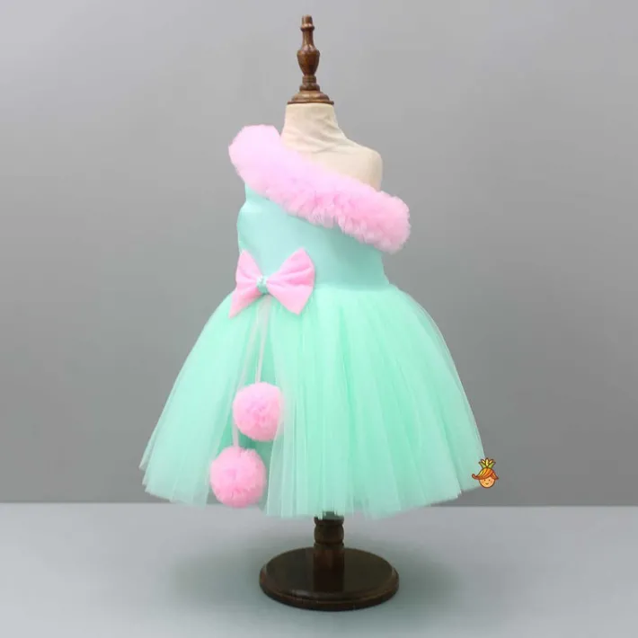 Hot Ruffled One shoulder Frilly Dress With Hair Band Dresses & Sets | Dresses