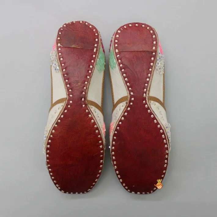 Online Sequin And Pearl Work Jutti Shoes