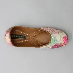Online Sequin And Pearl Work Jutti Shoes