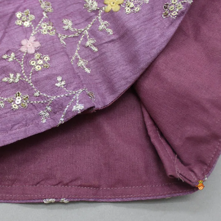 Clearance Sequin And Thread Work Lavender Kurta With Dhoti BOY Indian Ethnic Wear | Ethnic Sets