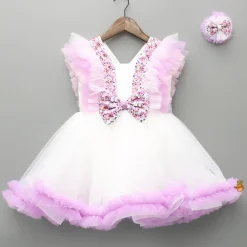Clearance Sequin Detail Frilly Dress With Matching Hairclip Dresses & Sets | Dresses