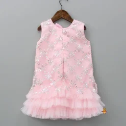 Clearance Sequin Detail Pink Net Dress Dresses & Sets | Dresses