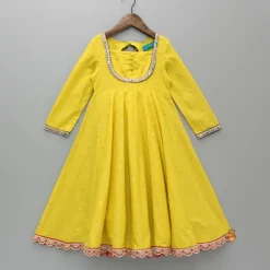 Discount Sequin Detail Yellow Kurti With Matching Dupatta Ethnic Wear | Kurtis & Jumpsuits