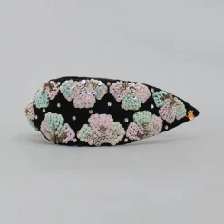 Best Sequin Embroidered Black Hairband Hair Accessories | Hair Bands