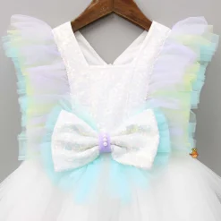 Outlet Sequin Embroidered Flared Ruffle Dress With Matching Hair Clip Dresses & Sets | Dresses