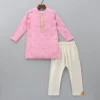 Online Sequin Embroidered Pink Kurta And Pyjama BOY Indian Ethnic Wear | Ethnic Sets
