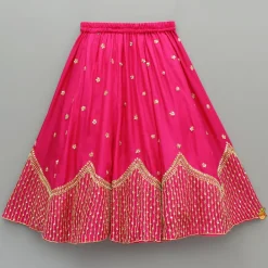 Discount Sequin Embroidered Pink Top And Lehenga With Matching Net Dupatta Ethnic Wear | Lehengas & Ghagras