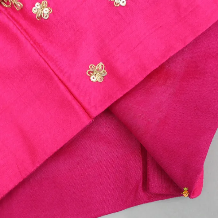 Discount Sequin Embroidered Pink Top And Lehenga With Matching Net Dupatta Ethnic Wear | Lehengas & Ghagras