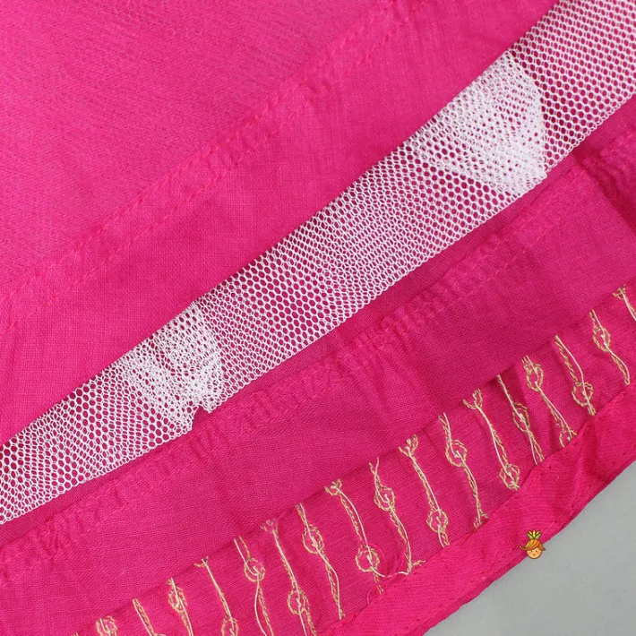 Discount Sequin Embroidered Pink Top And Lehenga With Matching Net Dupatta Ethnic Wear | Lehengas & Ghagras